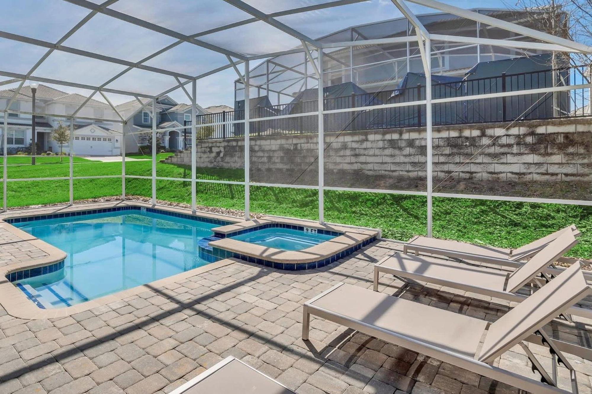 8Br Luxury - Sleeps 22 - Near Disney With Pool & Hot Tub! Davenport Dış mekan fotoğraf