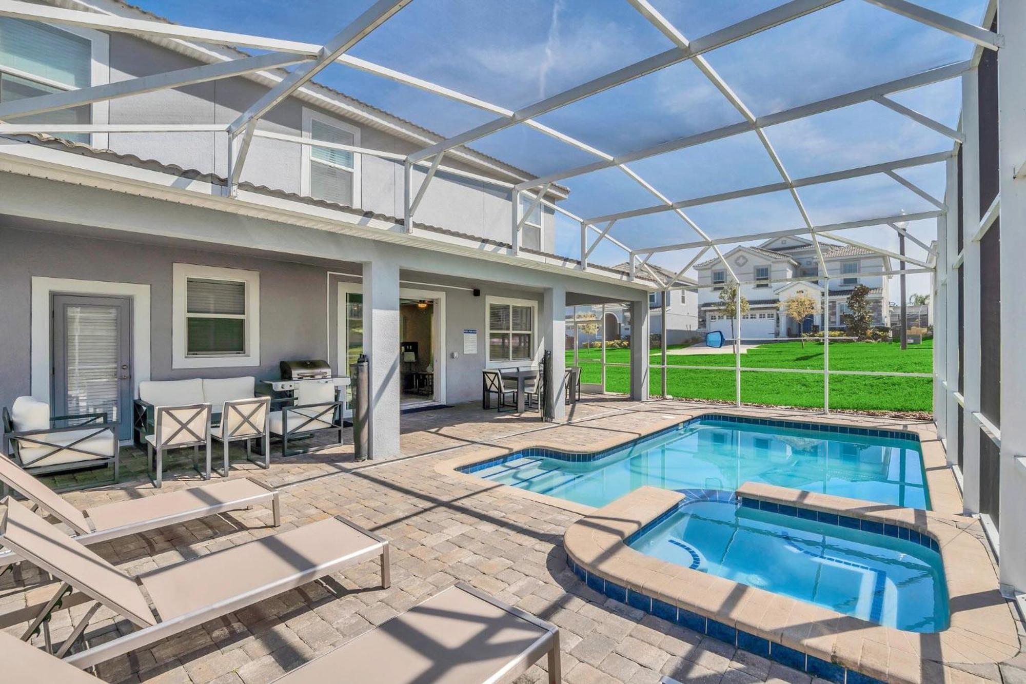 8Br Luxury - Sleeps 22 - Near Disney With Pool & Hot Tub! Davenport Dış mekan fotoğraf